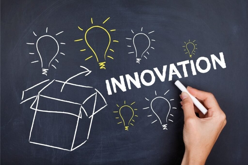 innovation on chalkboard