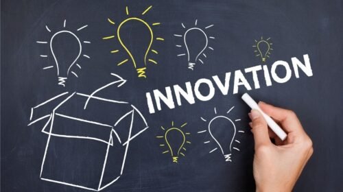 innovation on chalkboard