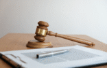 legal document and gavel